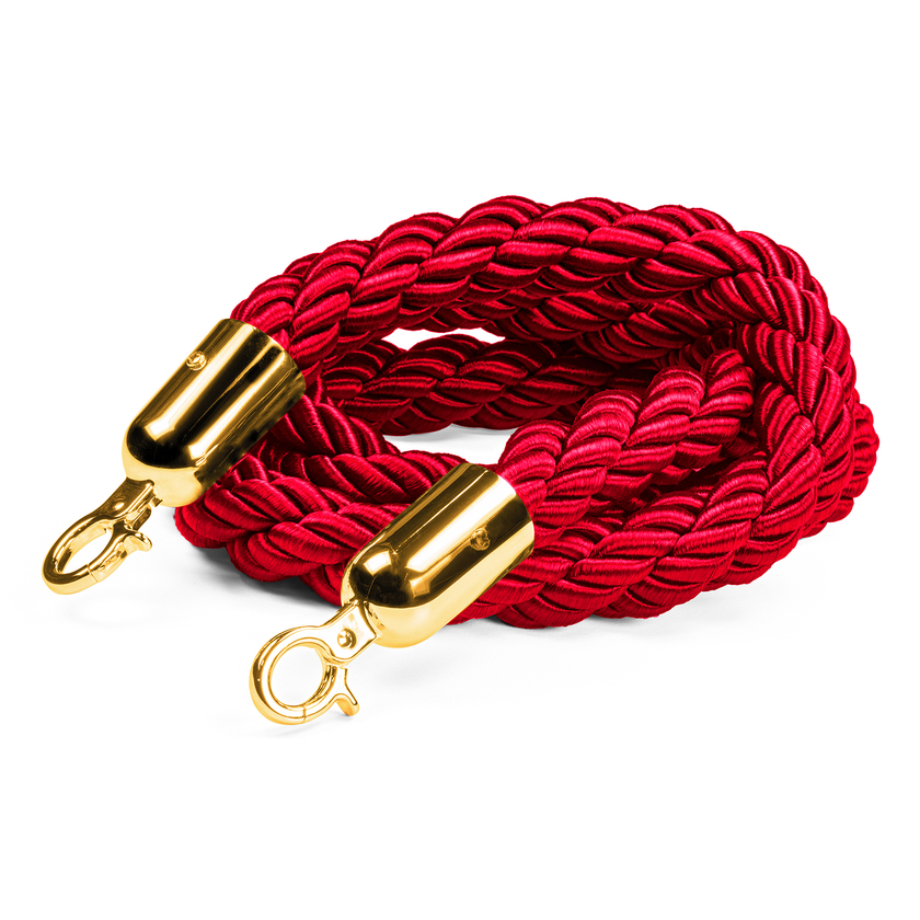 Braided Barrier Rope, Red/gold