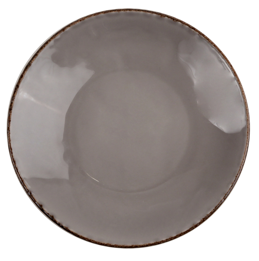 Plate deep Ø 22,5 cm Fortuna, grey