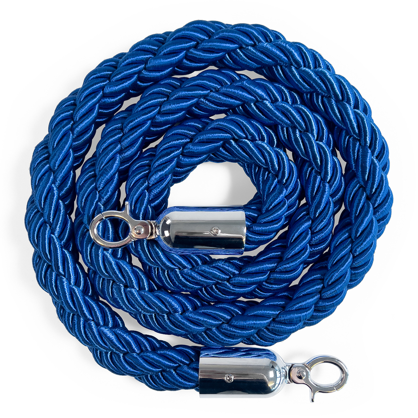 Braided Barrier Rope, Blue/silver