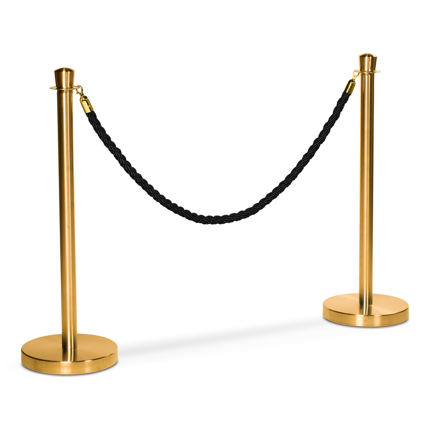 Braided Barrier Rope, Black/gold