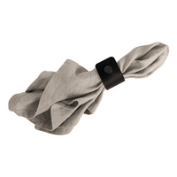 Napkin ring Ø 3,5 cm black, 4 pcs