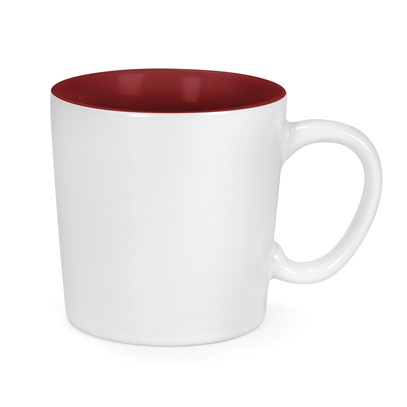 Mug Aurora, white/red