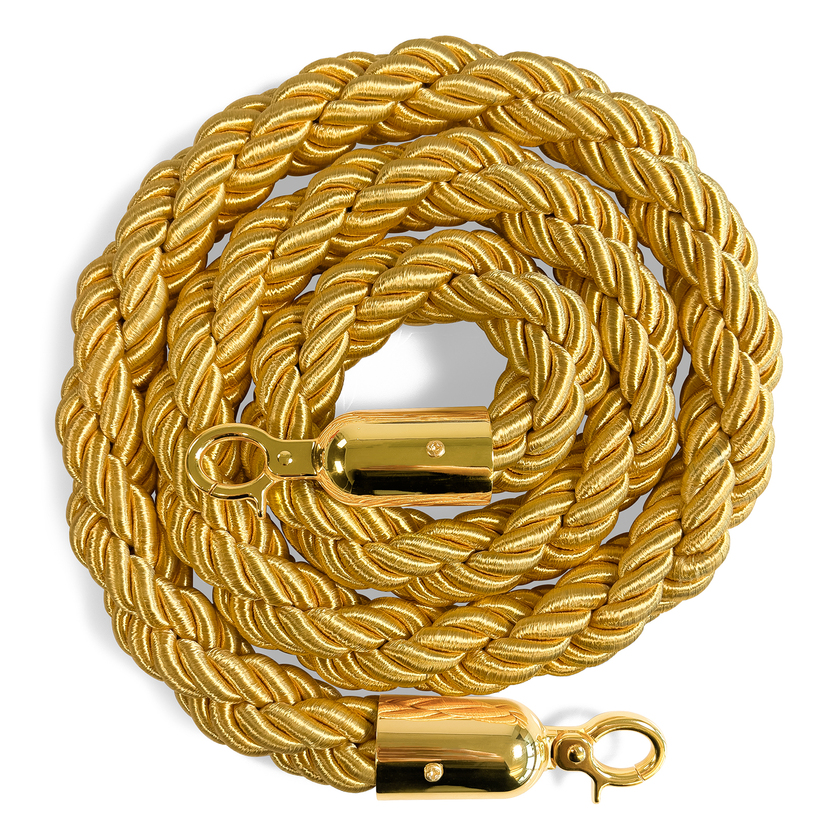 Braided Barrier Rope, Gold/gold