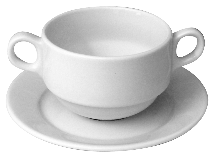 Broth cup 32 cl, with saucer