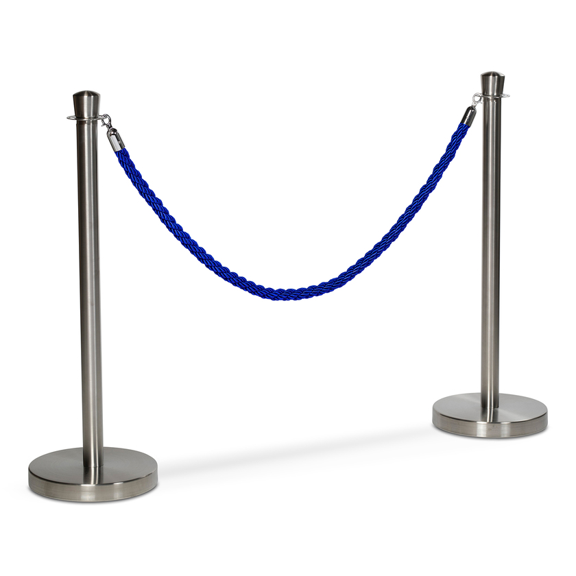 Braided Barrier Rope, Blue/silver