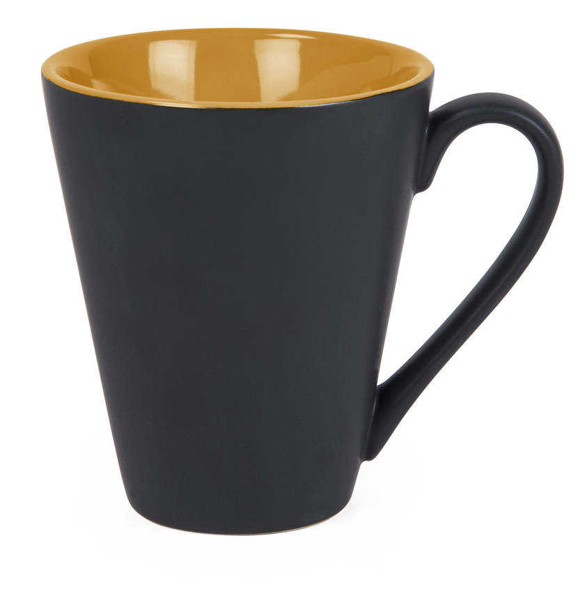 Mug Attila, matt black/orange