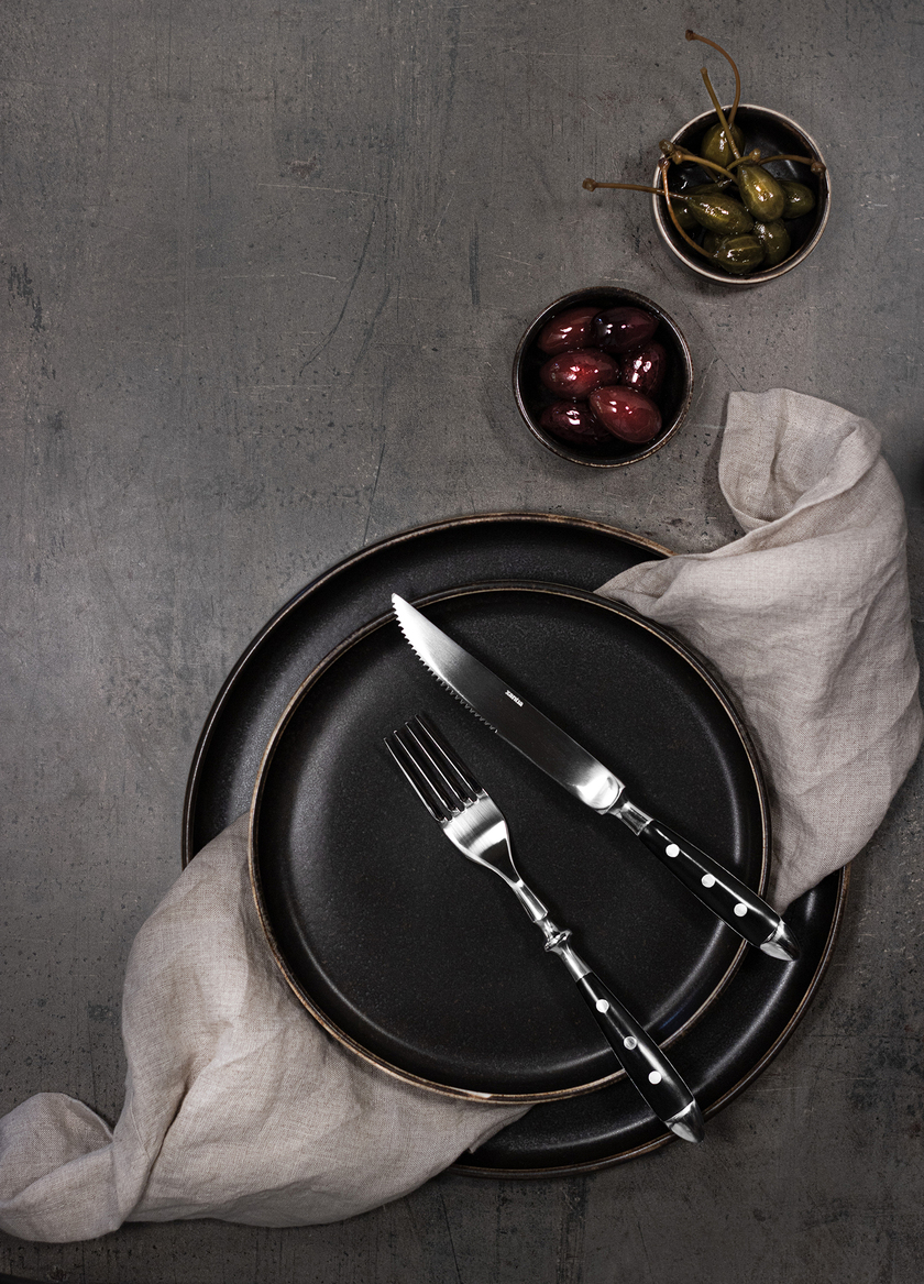 Plate flat Ø 27 cm Rhea, with edge
