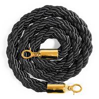 Braided Barrier Rope, Black/gold