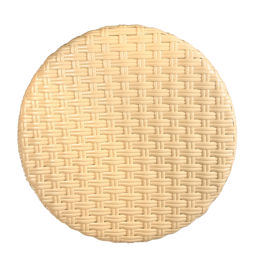 Stool bar Paris, Creme fiberrattan