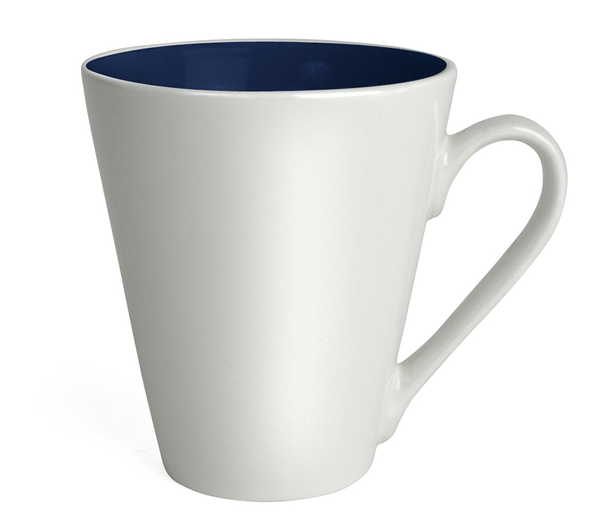 Mug Attila, white/dark blue