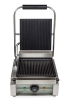Contact grill single, ribbed