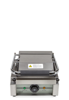 Contact grill single, ribbed