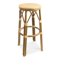 Stool bar Paris, Creme fiberrattan