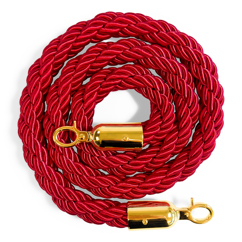 Braided Barrier Rope, Red/gold