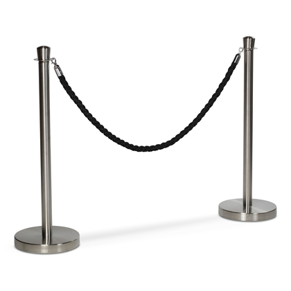 Barrier Post Silver, 2 pcs incl. rope