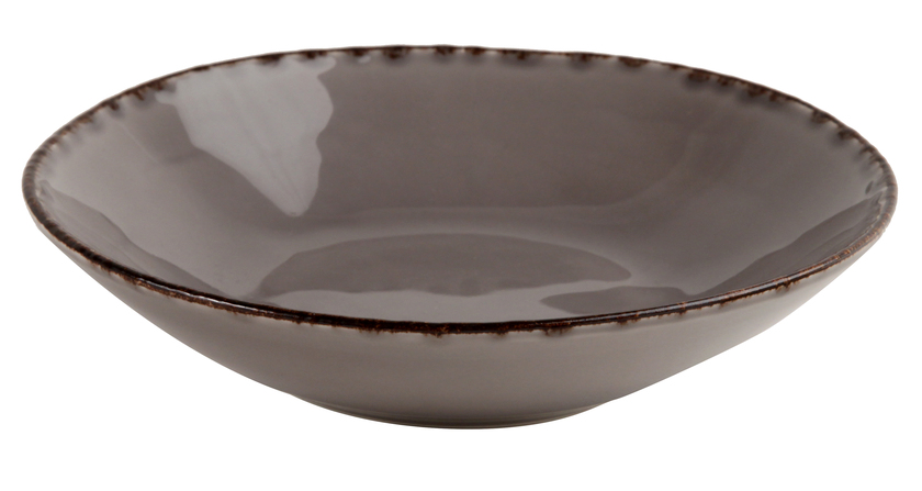 Plate deep Ø 22,5 cm Fortuna, grey