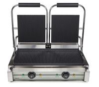 Contact grill double, ribbed
